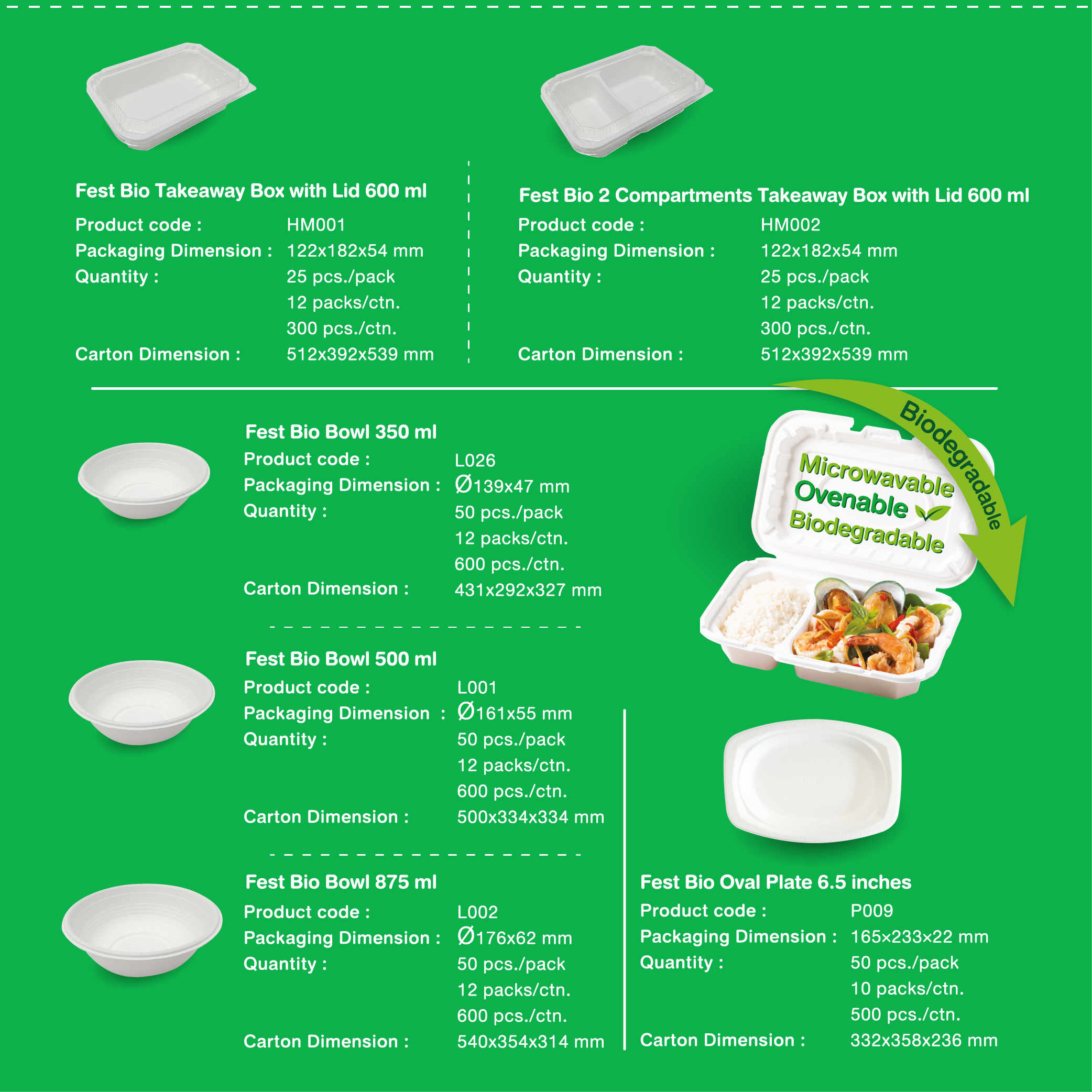 Fest food safety packaging