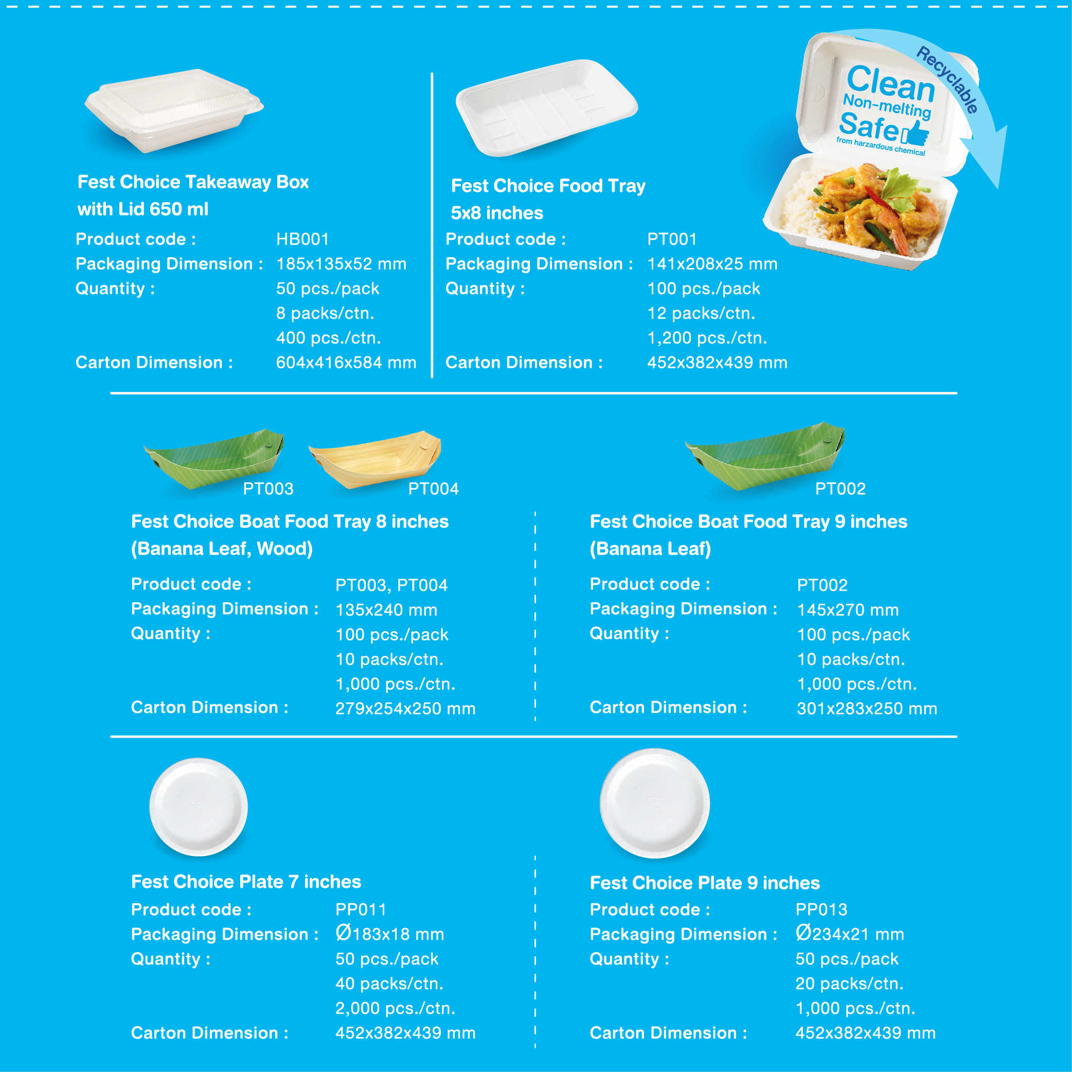 Fest food safety packaging