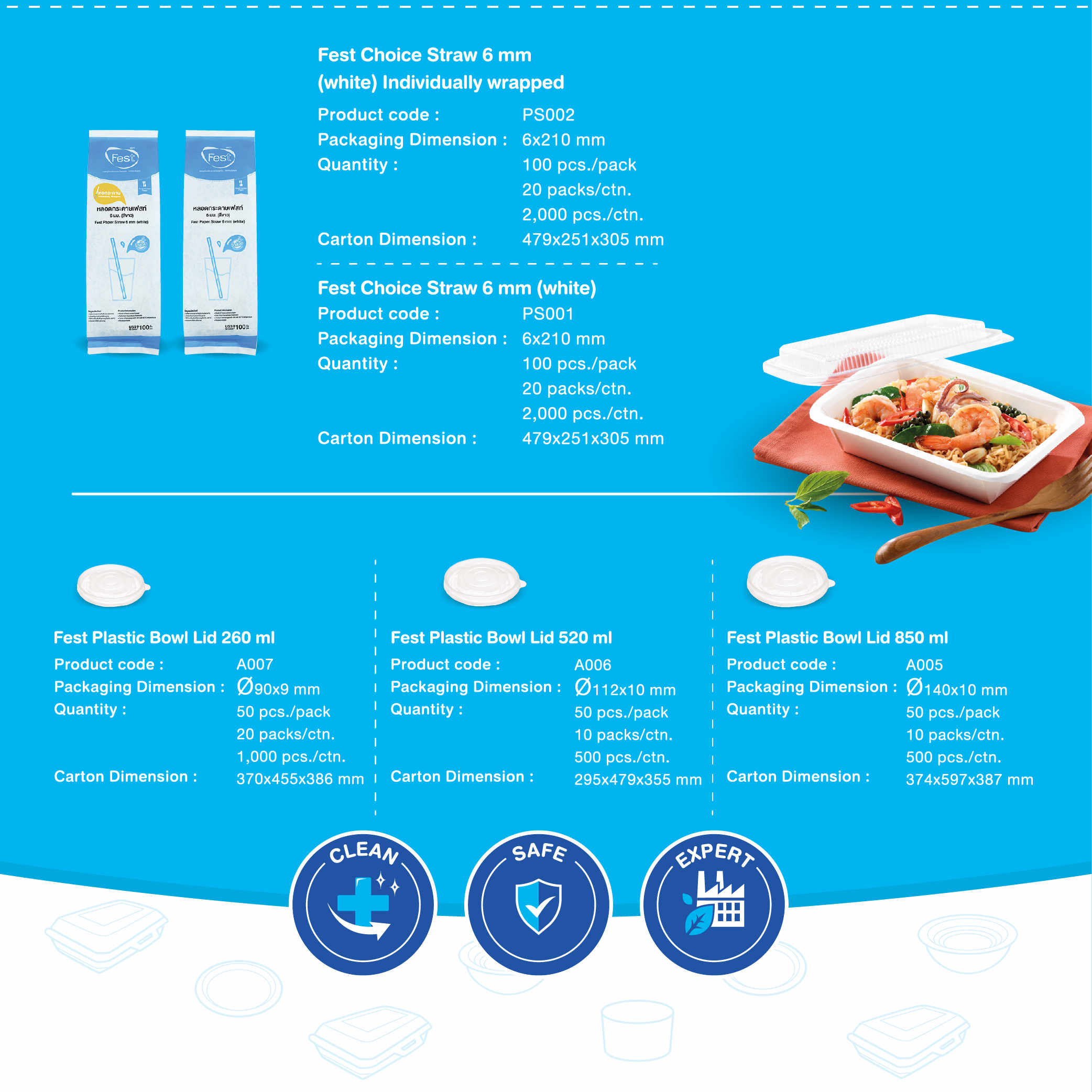 Fest food safety packaging